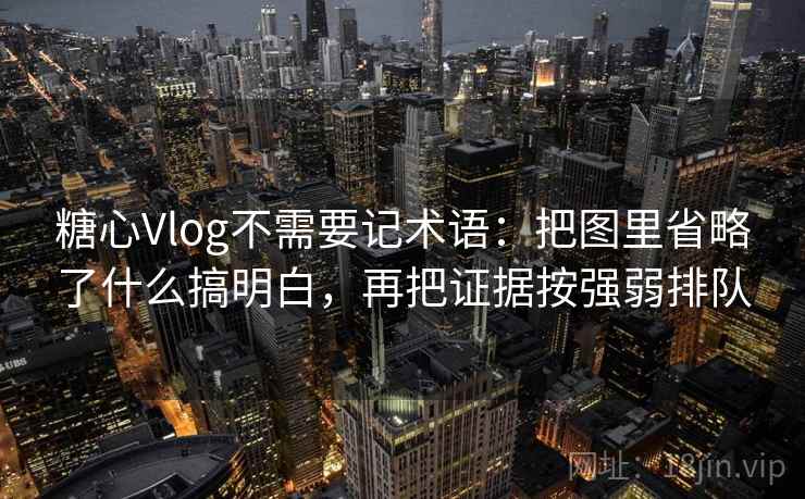 糖心Vlog不需要记术语：把图里省略了什么搞明白，再把证据按强弱排队